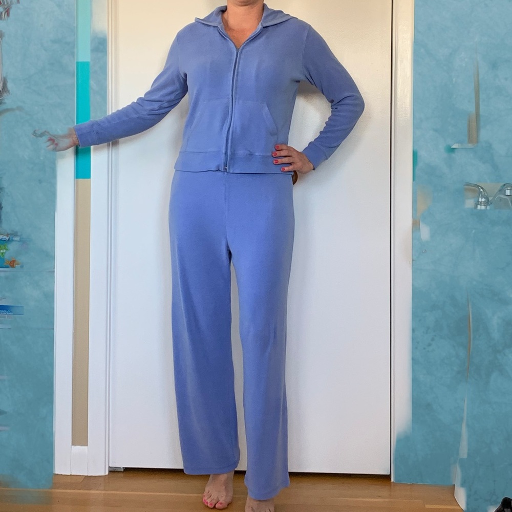 Periwinkle Talbots leisure suit.